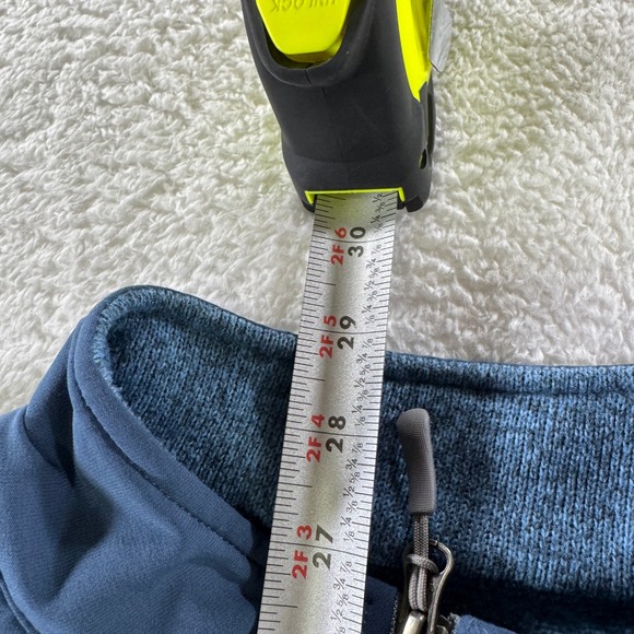 Peter Millar Crown Sport Full Zip Fleece Sweatshirt Work Preppy Blue Large Clean - Picture 6 of 7